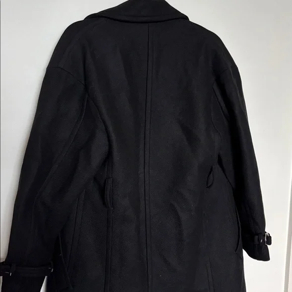 Mango Olive Italian Wool Selection Long Coat, new with tags missing belt - Picture 5 of 5